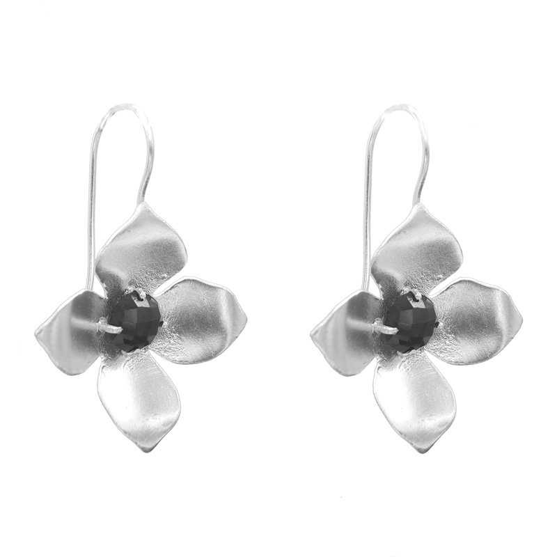 Pendientes Vergara Plata Negro