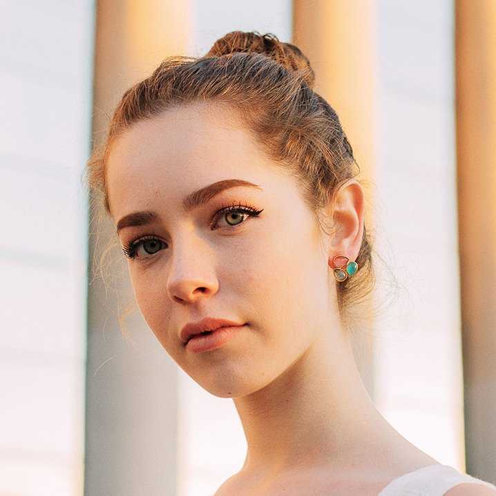 Pendientes Vega Rosa dark, Labradorita y Verde