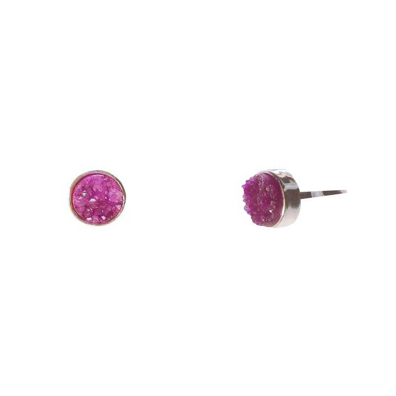 Pendientes Woman Plata Fucsia mo