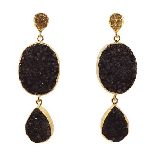 Pendientes Zafiro Negro