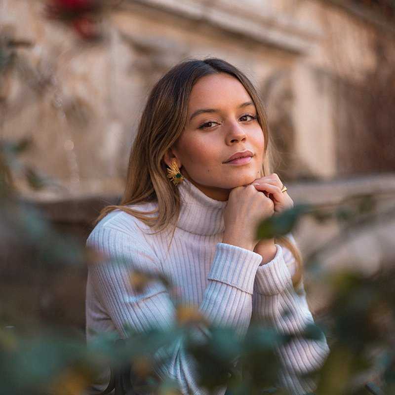Pendientes Gran Vía Drusa Verde