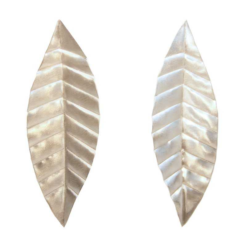 Pendientes Long Leaf Plata