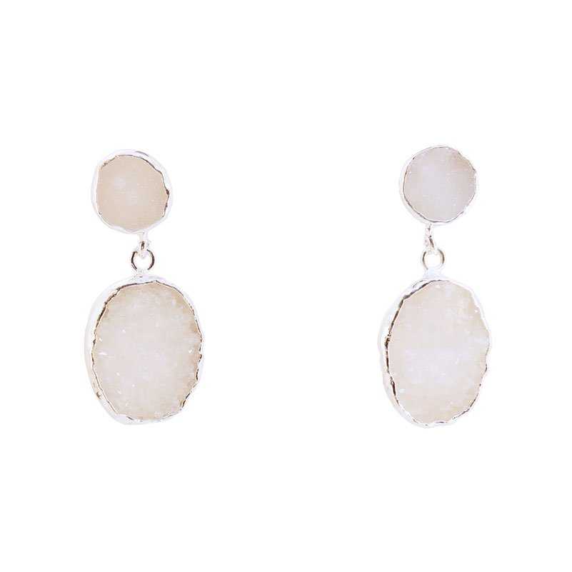 Pendientes Rupia Iconic Plata Blanco