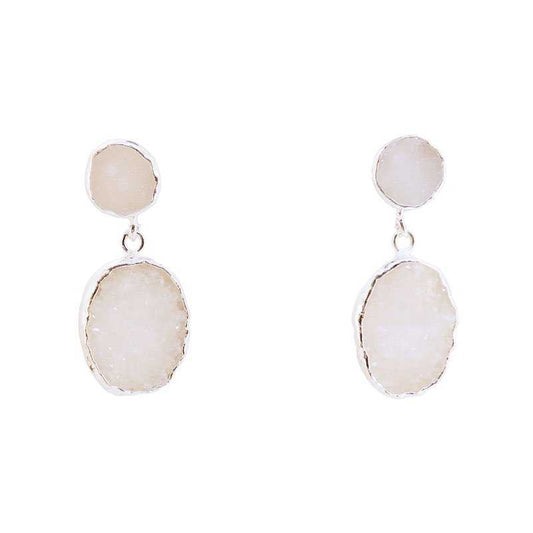 Pendientes Rupia Iconic Plata Blanco