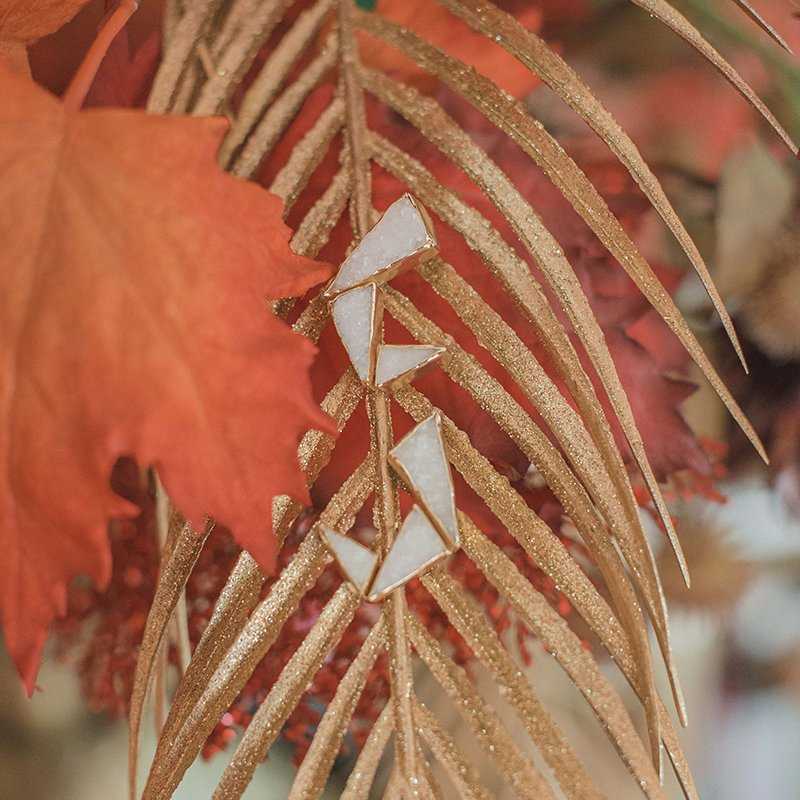 Pendientes Fénix Blanco