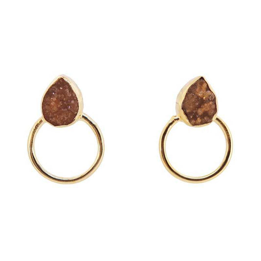 Pendientes Mini Diwa Marrón