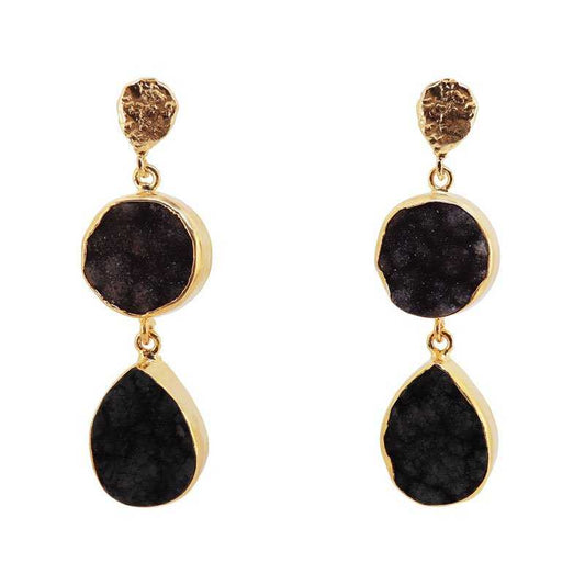 Pendientes Acanthus Negro