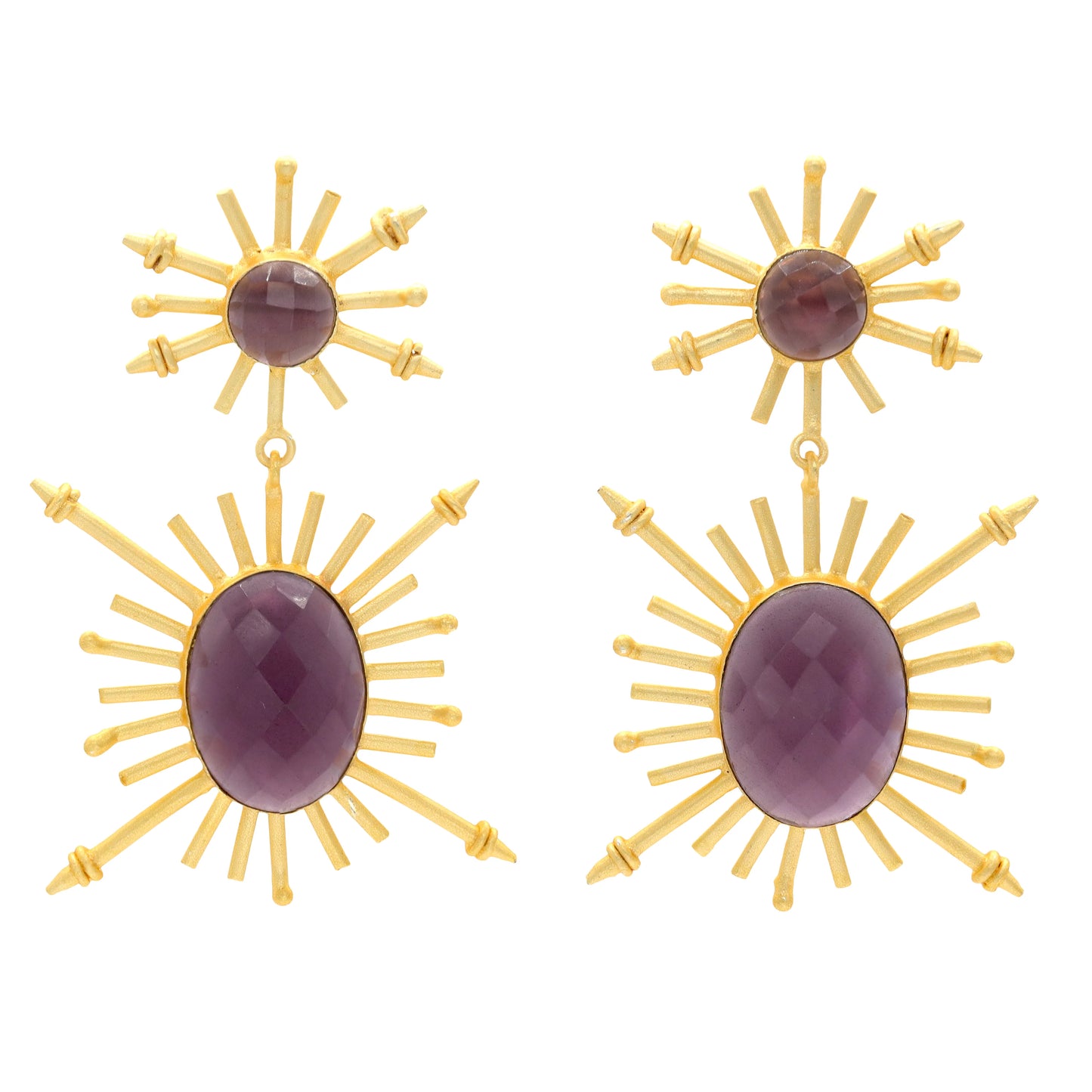 Pendientes Julia Morado Berenjena