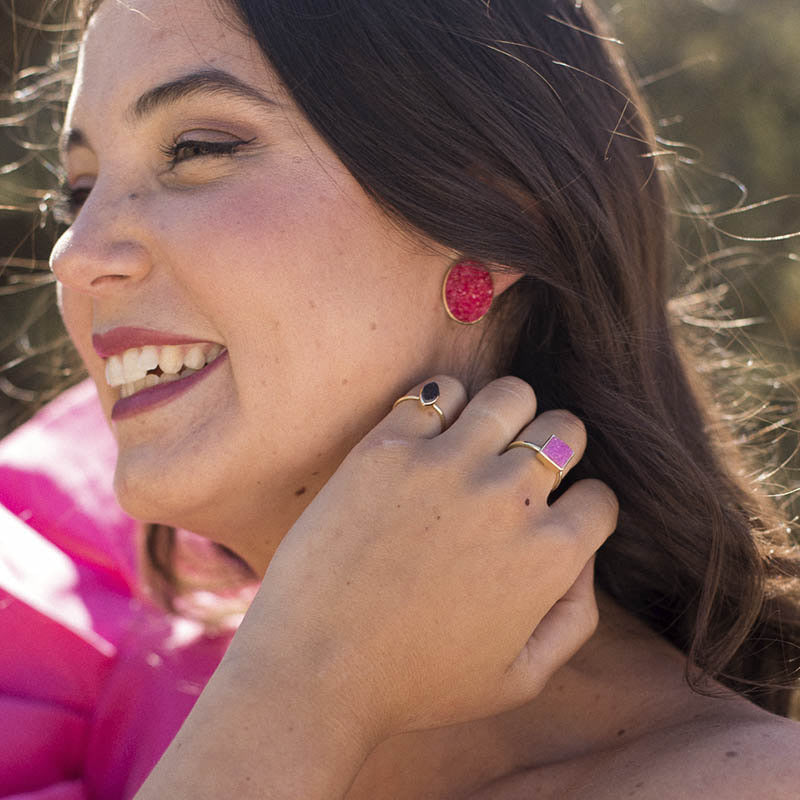 Anillo Brooklyn Fucsia mo