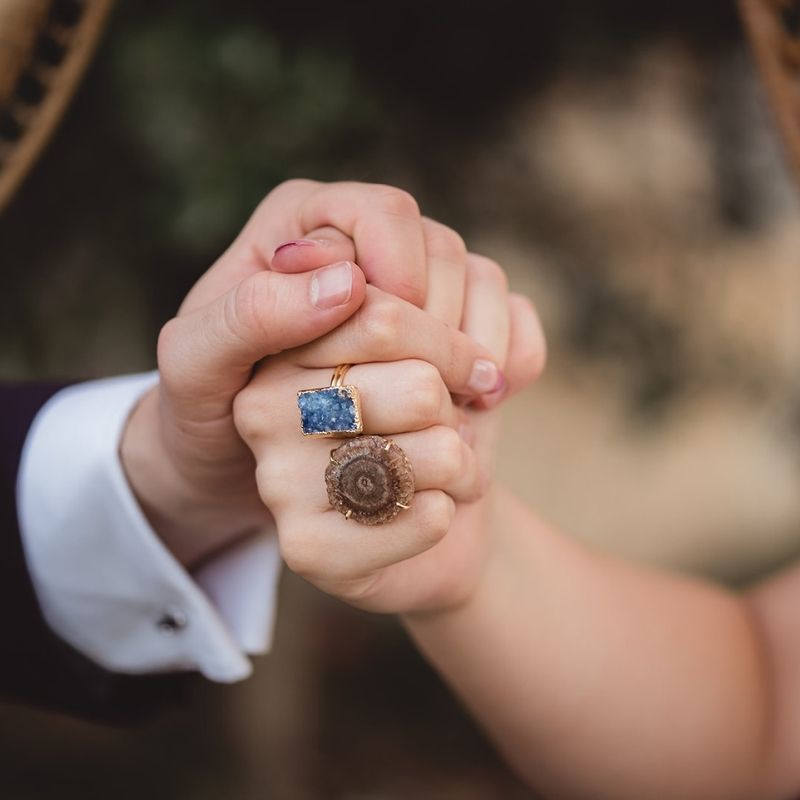 Anillo Piet Azul oscuro