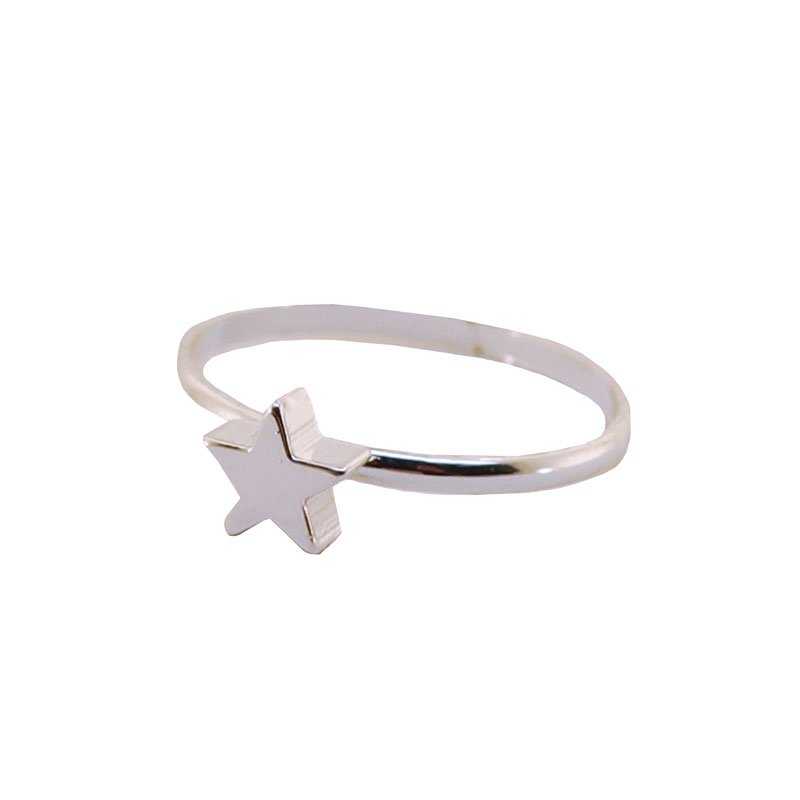 Anillo Minimal Supernova Plata Talla 12