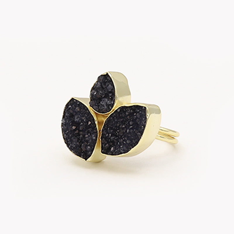 Anillo Grayas Drusa Negro