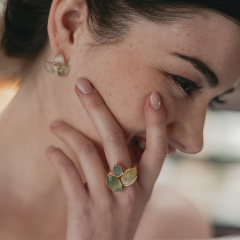 Anillo Grayas Drusa Azul