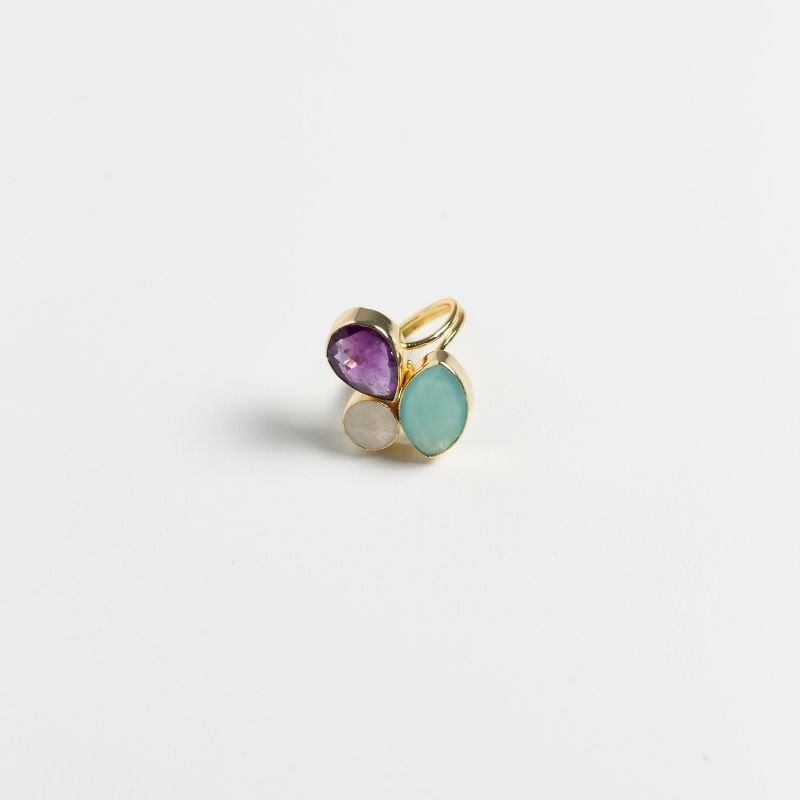 Anillo Greas Morado. Blanco y Azul