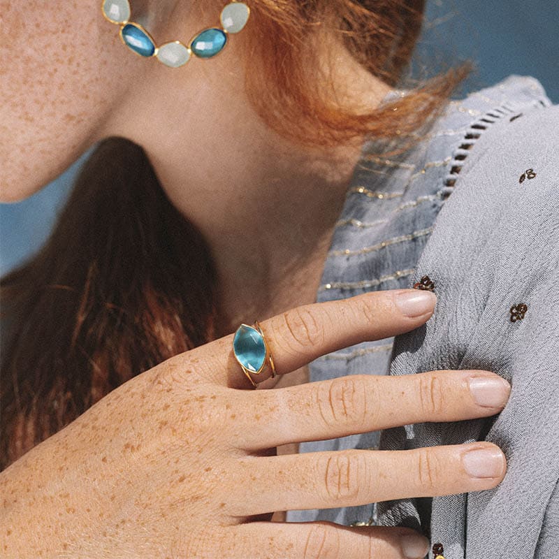 Anillo Luar Drusa Fucsia