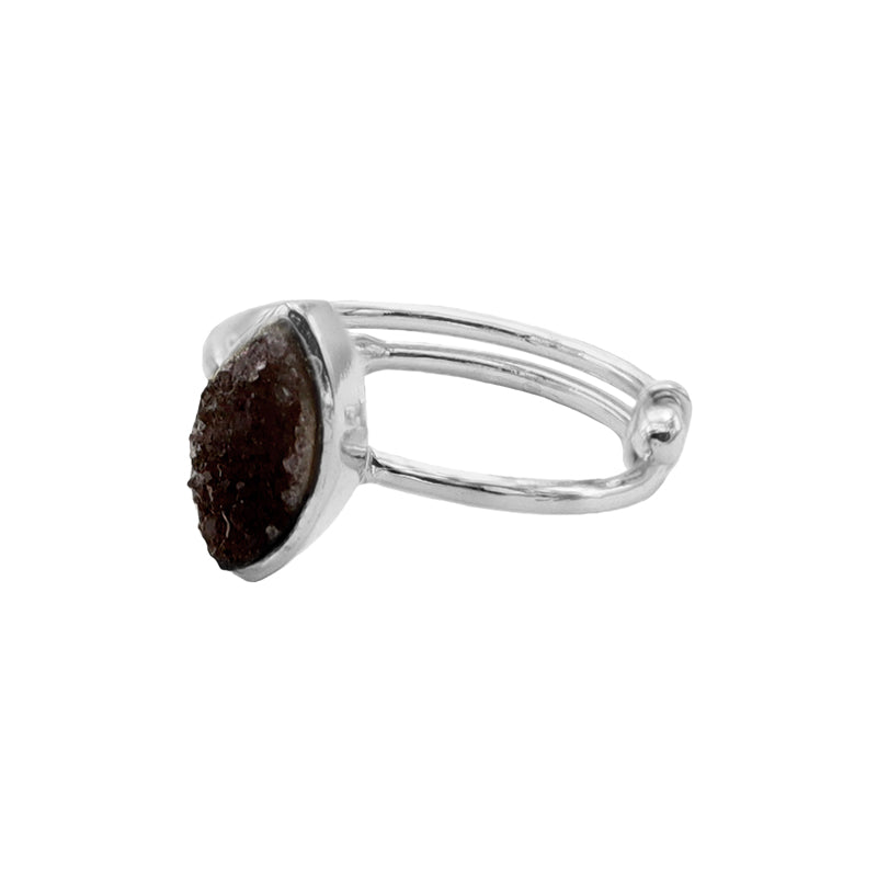 Anillo Manhattan Plata Negro