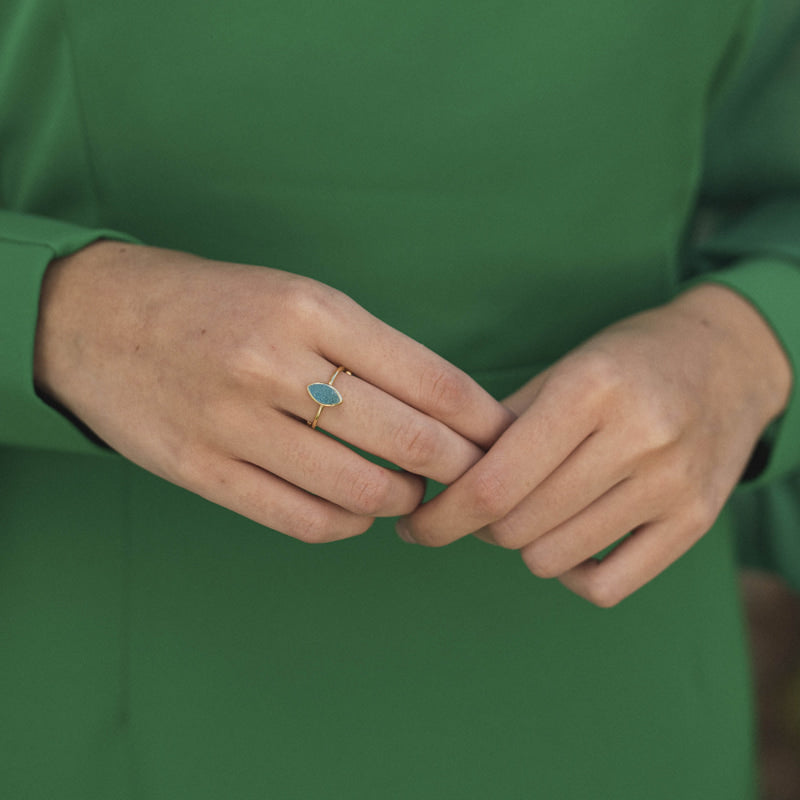 Anillo Manhattan Azul turquesa