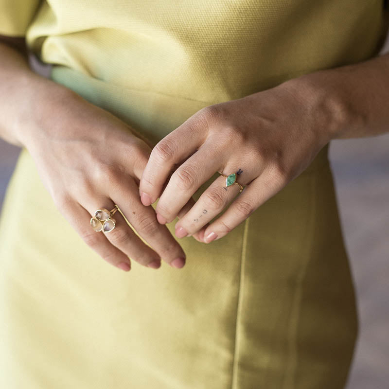 Anillo Platón Rosa cuarzo