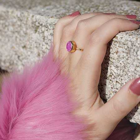 Anillo Eiffel Fucsia