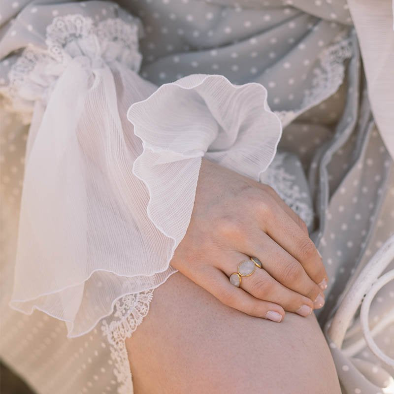 Anillo Oversize Piedra Lunar