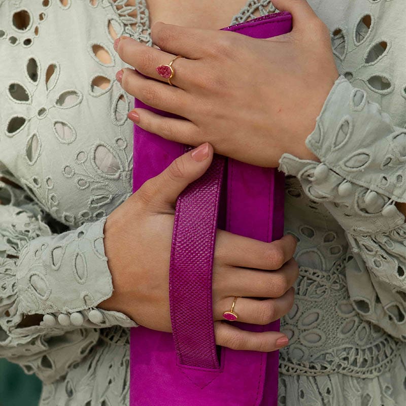 Anillo Manhattan Fucsia mo