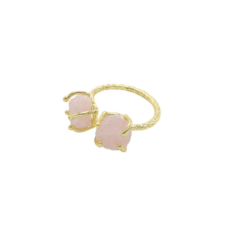 Anillo Setubal Rosa Cuarzo