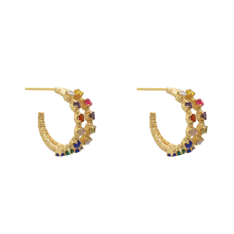 Pendientes Aros Bimba Zc Multicolor Rainbow