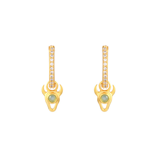 Pendientes Aros Desmontables Byk Verde agua