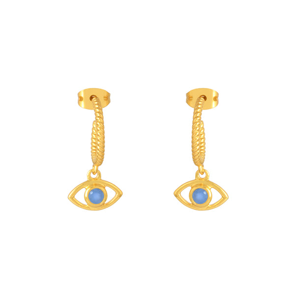 Pendientes Aros Eye Azul