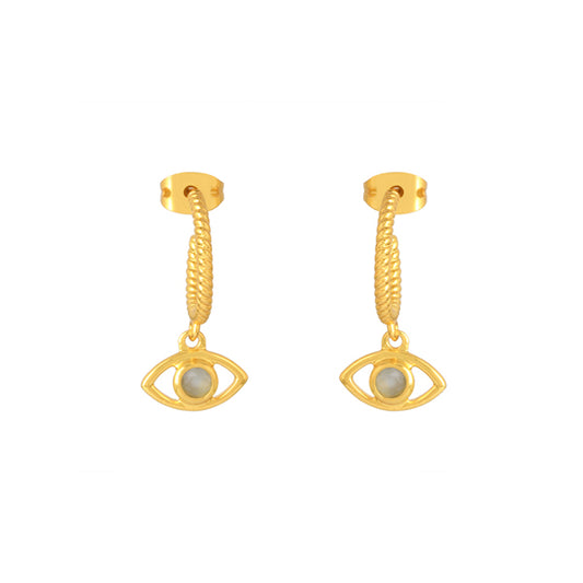 Pendientes Aros Eye Verde claro