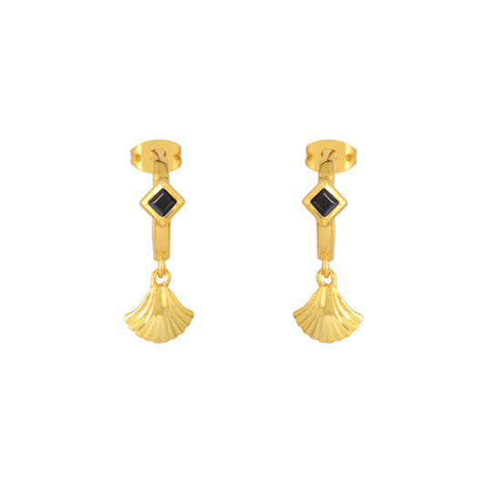 Pendientes Aros Fan Negro