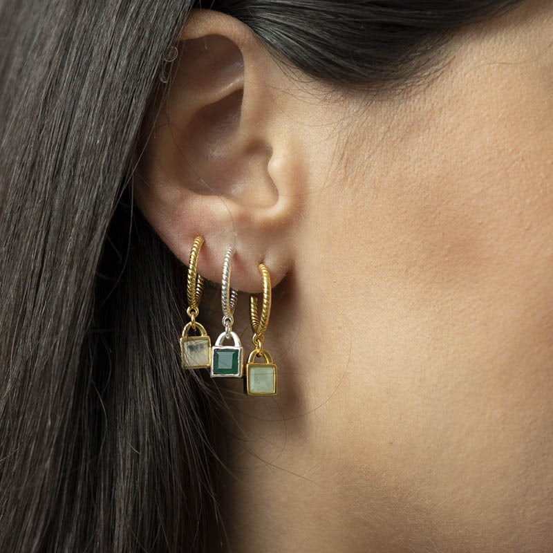 Pendientes Aros Kiri Verde claro