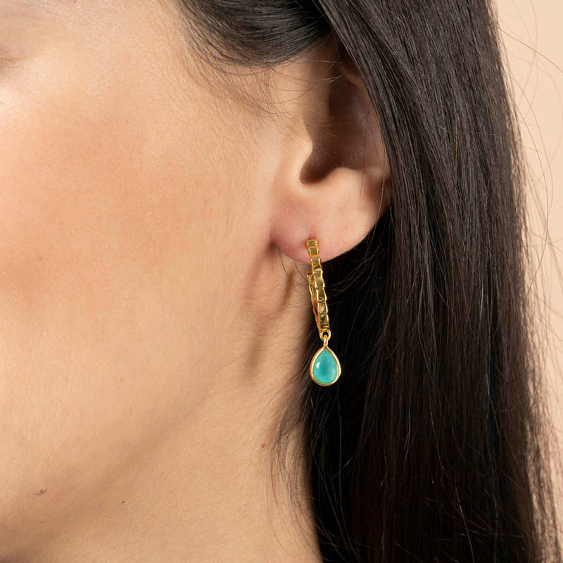 Pendientes Aros Leash Verde agua