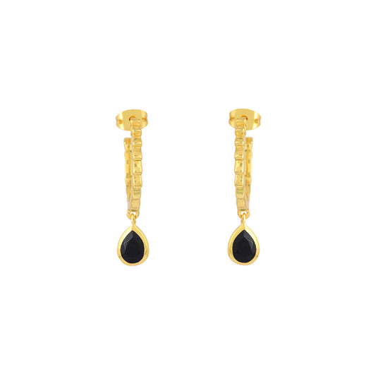 Pendientes Aros Leash Negro
