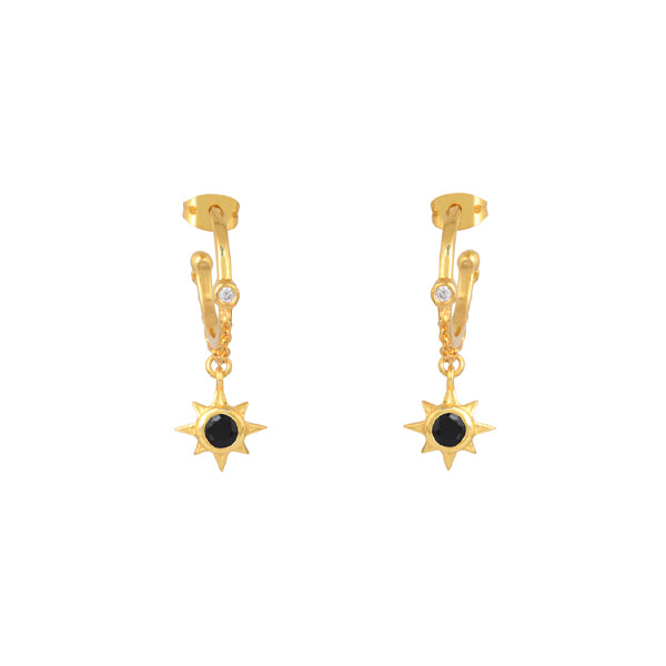 Pendientes Aros Pip Negro