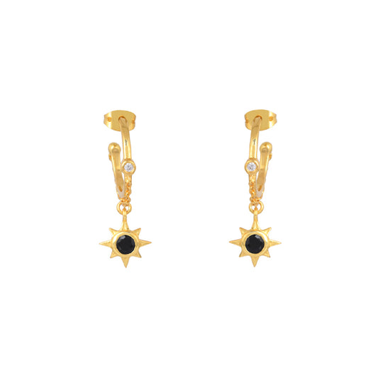 Pendientes Aros Pip Negro