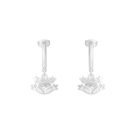 Pendientes Aros Steeple Rana Plata