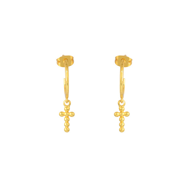 Pendientes Aros Temple Cruz