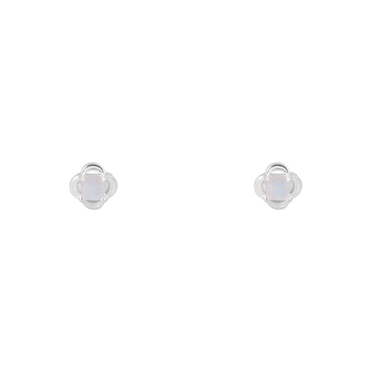 Pendientes Duomo Plata Piedra Lunar