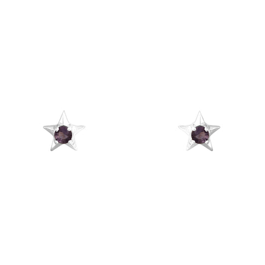 Pendientes Mosque Plata Morado