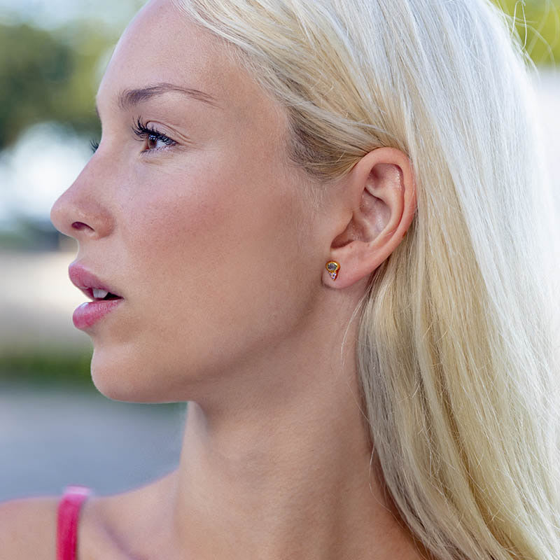 Pendientes Octant Morado y Labradorita