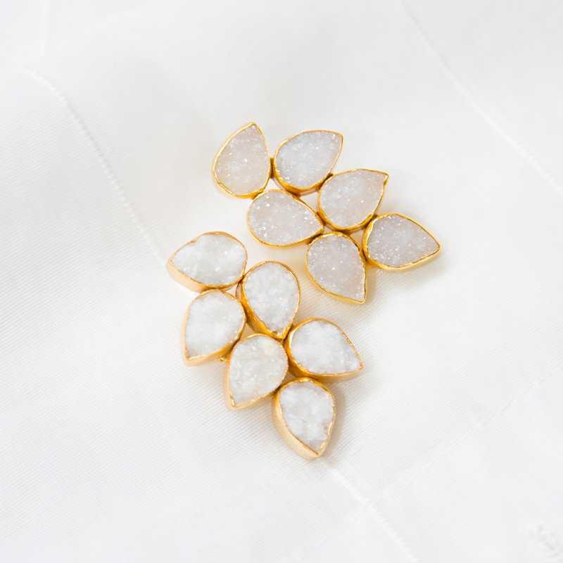 Pendientes Trópico Blanco