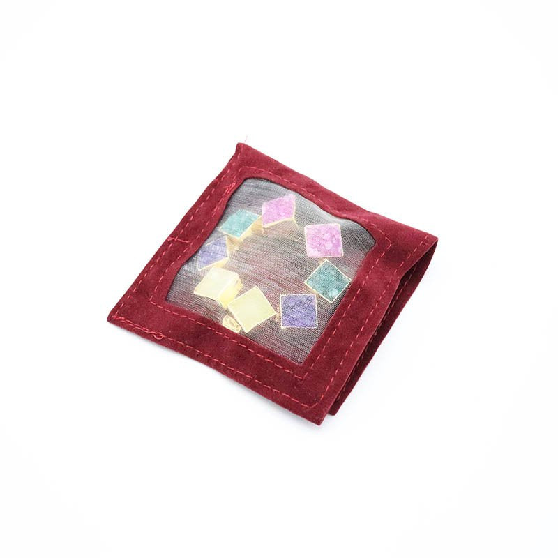 Bolsa De Antelina Granate Botón