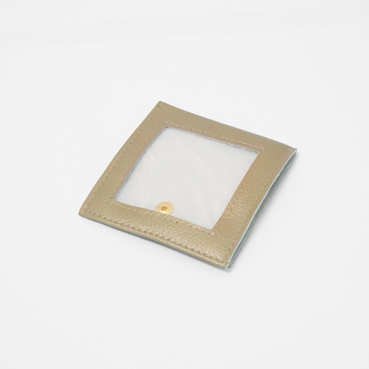 Bolsa De Polipiel Dorado oscuro Botón