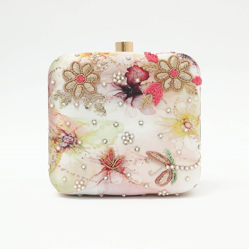 Bolso Cuadrado Nandi Rosas y Amarillo Soft