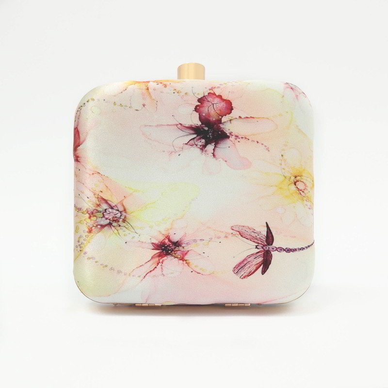 Bolso Cuadrado Nandi Rosas y Amarillo Soft