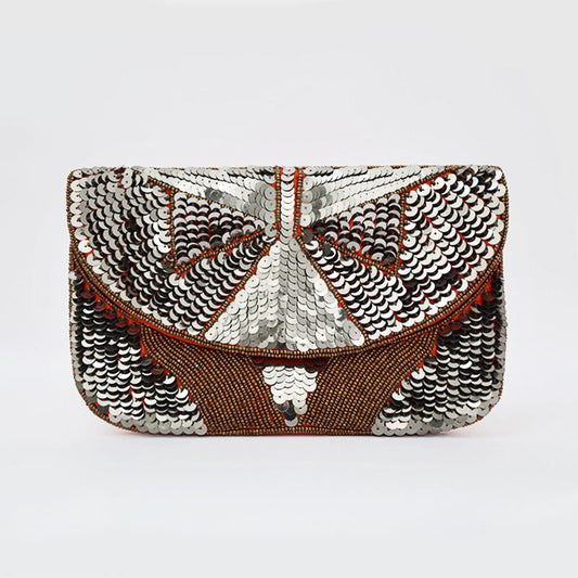 Bolso Sobre Salerno Plata Naranja