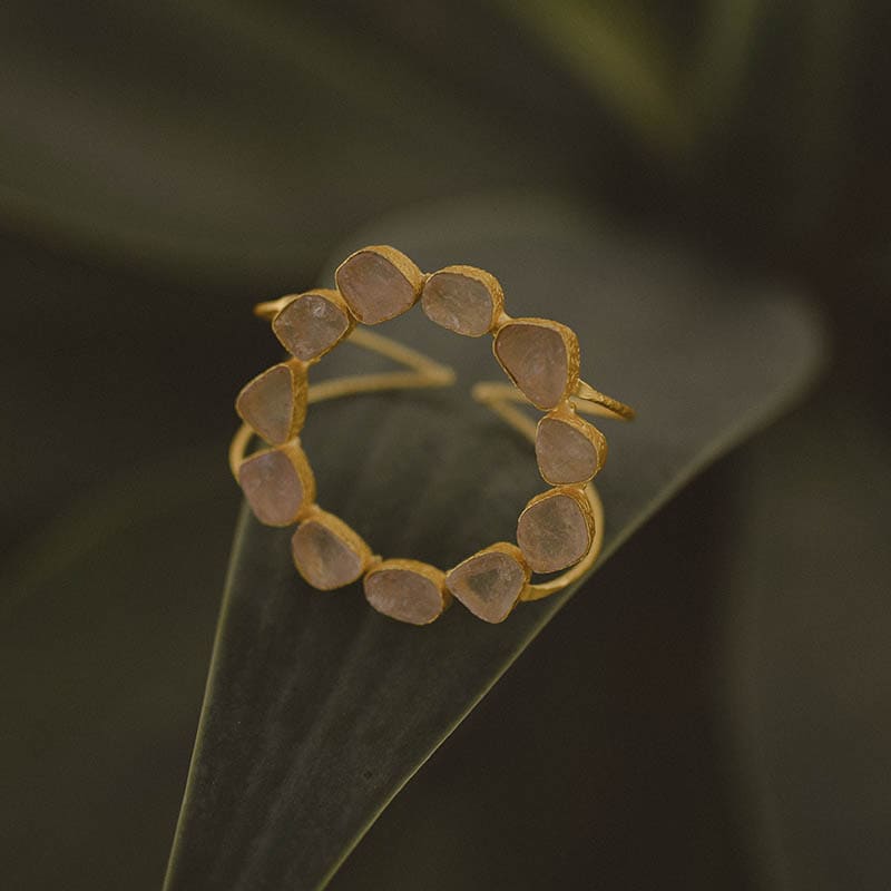 Brazalete Kolo Rosa Cuarzo