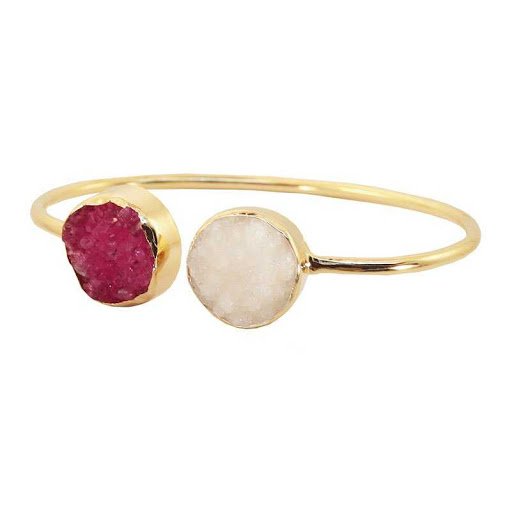 Brazalete Kivi Blanco y Fucsia mo