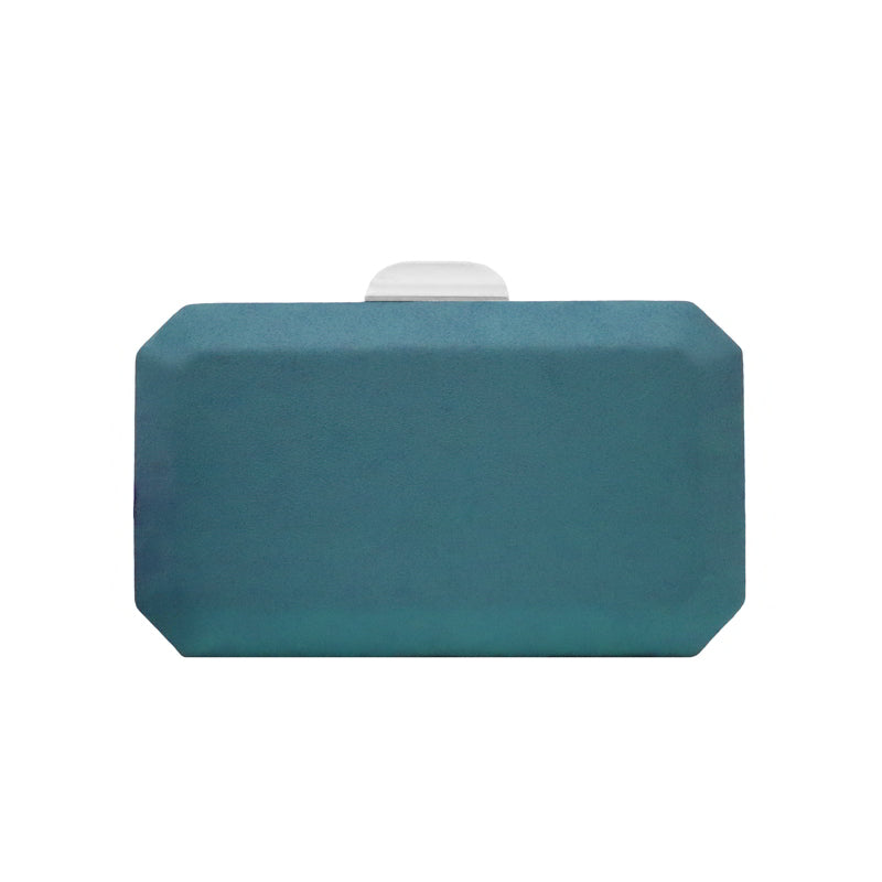 Cartera Octogon Plata Azul petróleo